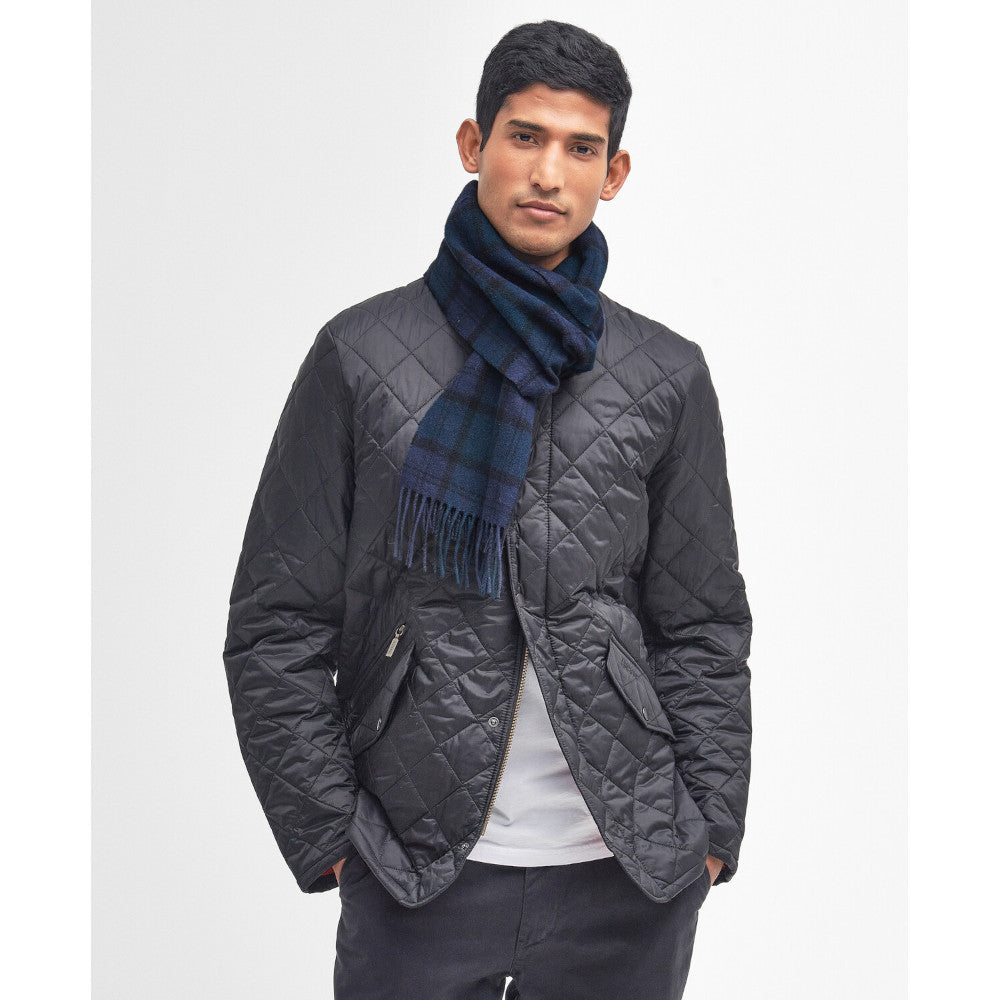 Barbour Tartan Lambswool Black Slate Scarf