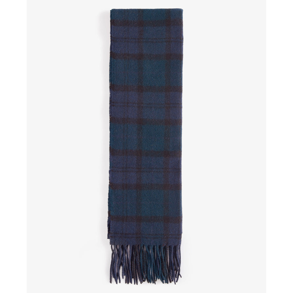 Barbour Tartan Lambswool Black Slate Scarf