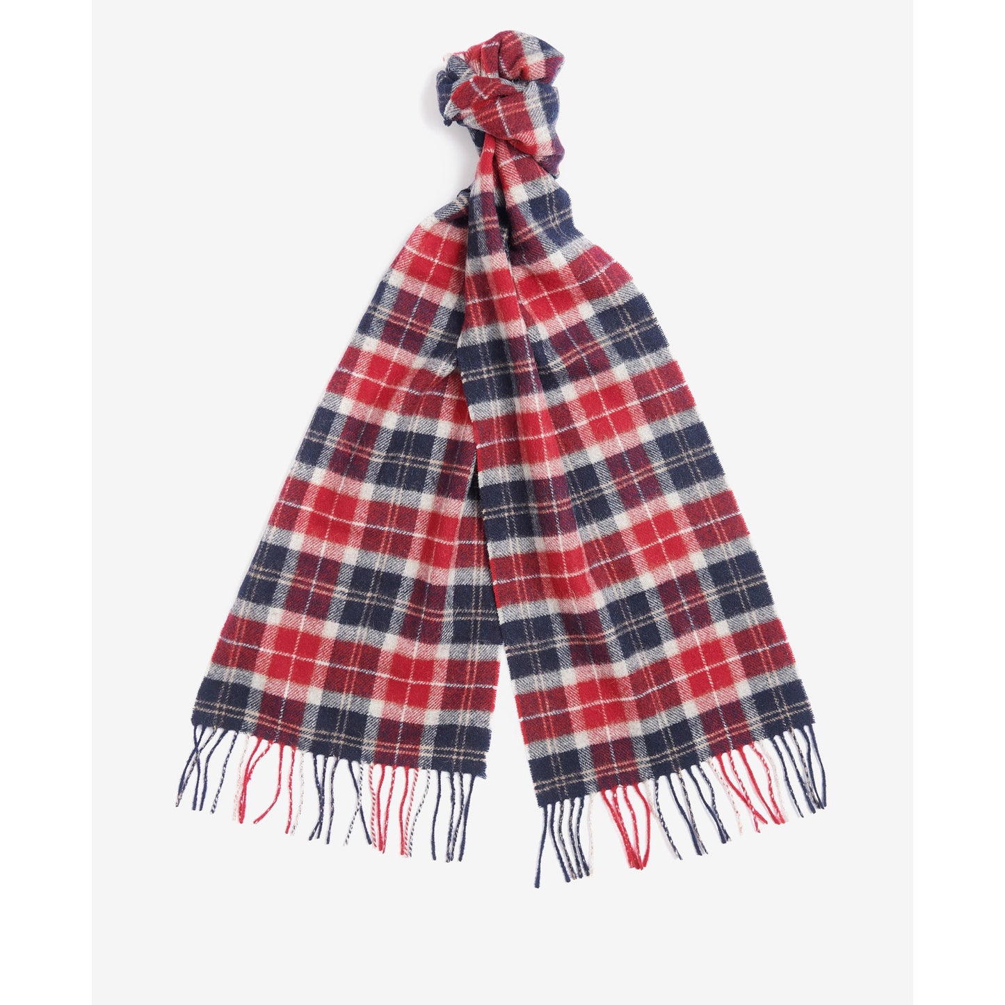 Barbour Tartan Lambswool Cranberry Scarf