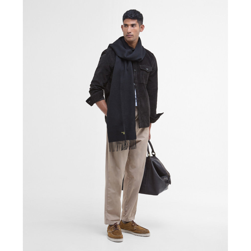 Barbour Plain Lambswool Black Scarf