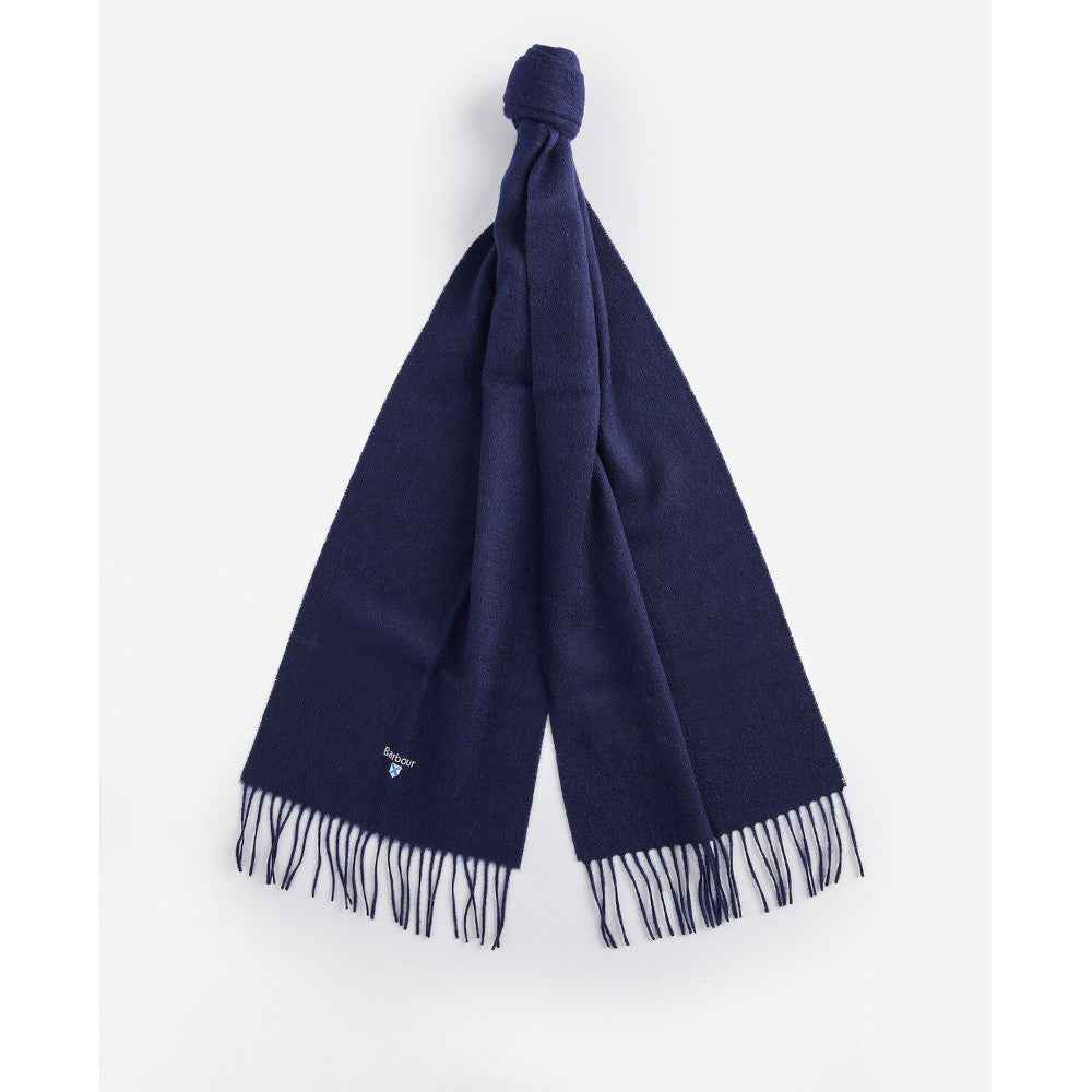 Barbour Plain Lambswool Navy Scarf