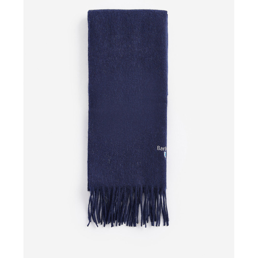 Barbour Plain Lambswool Navy Scarf