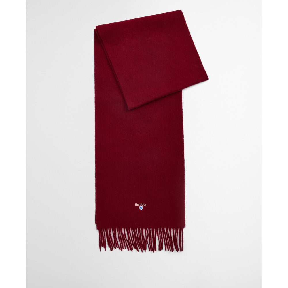 Barbour Plain Lambswool Biking Red Scarf