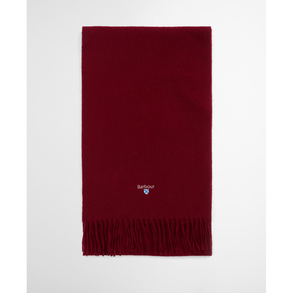 Barbour Plain Lambswool Biking Red Scarf