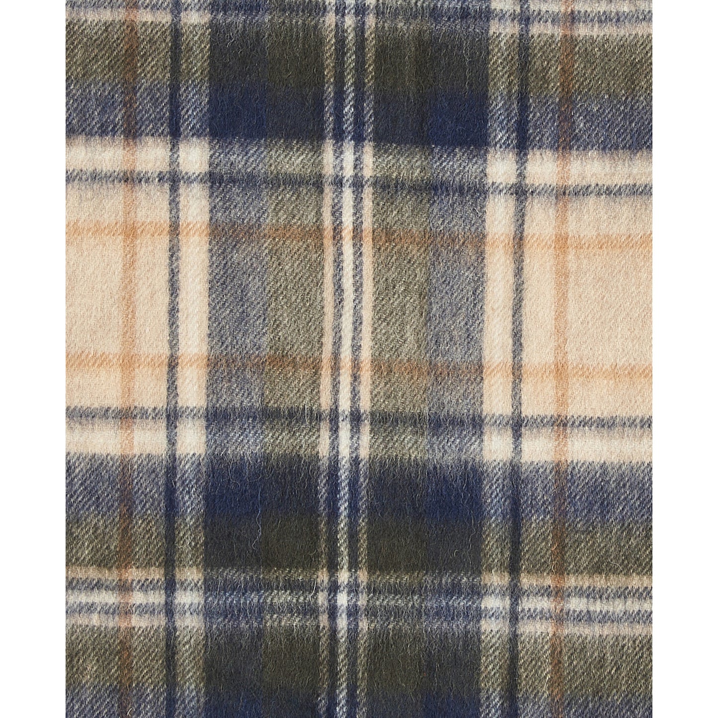 Barbour New Check Sand Beige Plaid Scarf