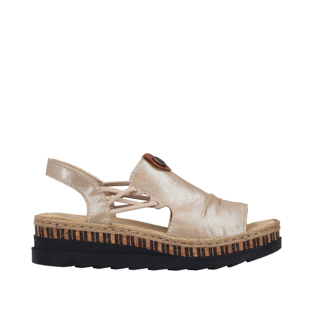 Rieker V7972-60 Mussel / Brandy Sandals