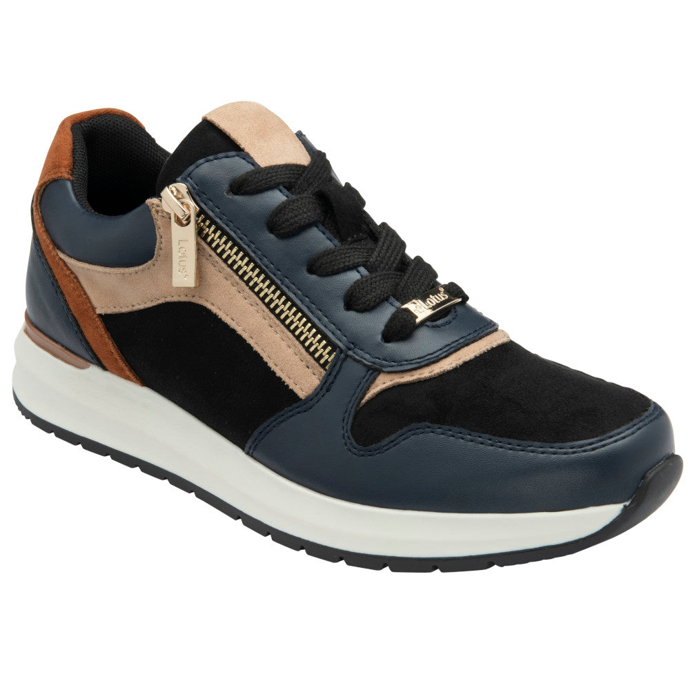 Lotus Venus Navy/Tan Trainers