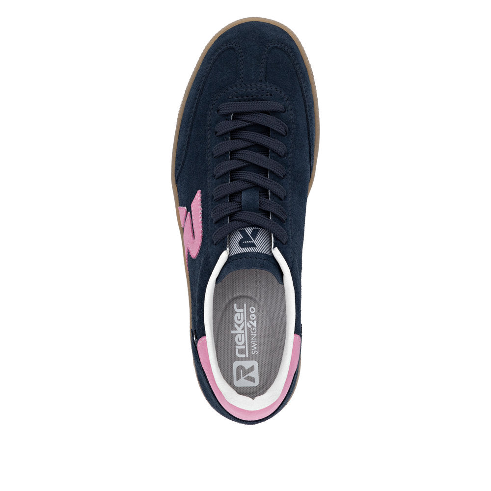 Rieker W2200-15 Navy Pink Trainers