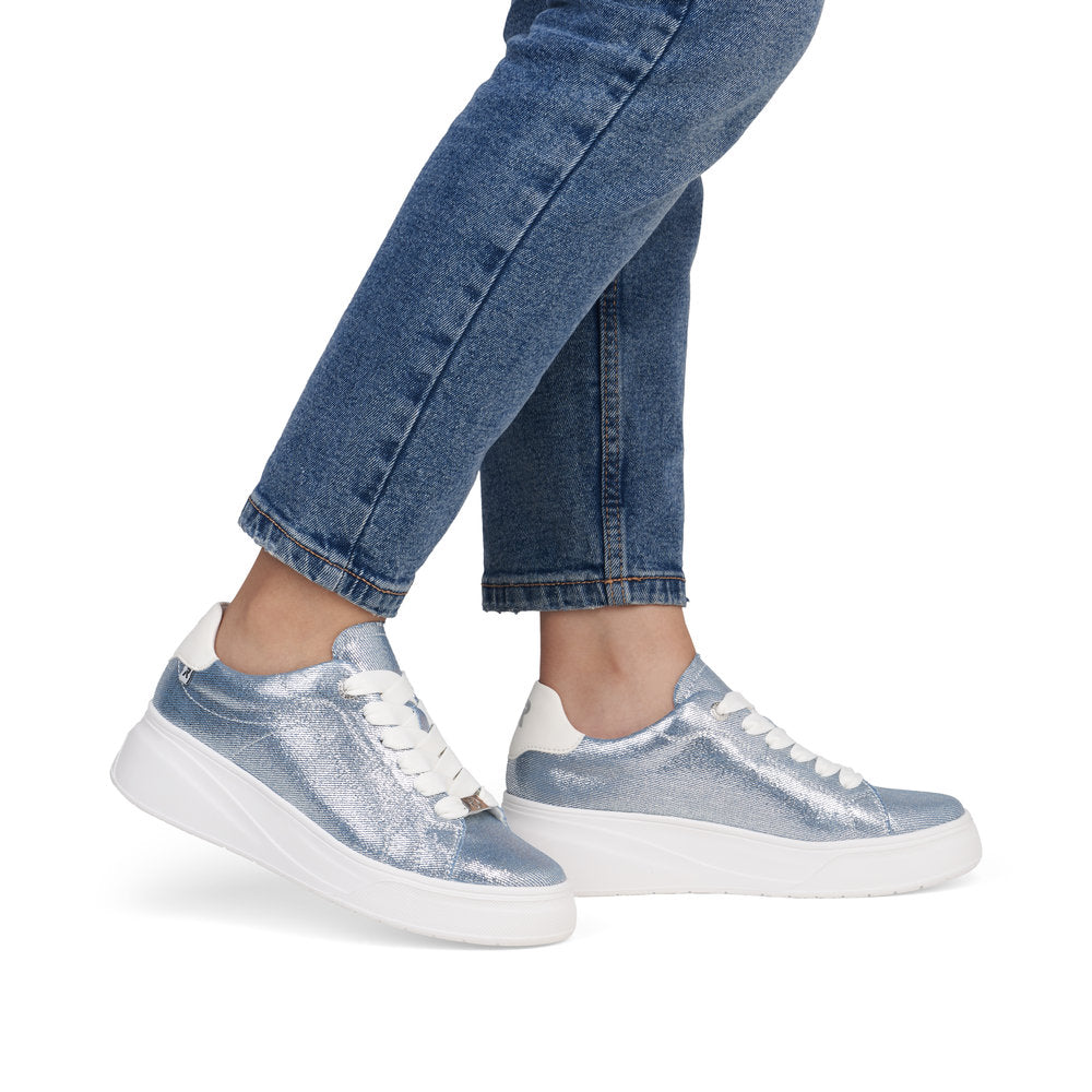 Rieker W2302-14 Jeans Silver Trainers