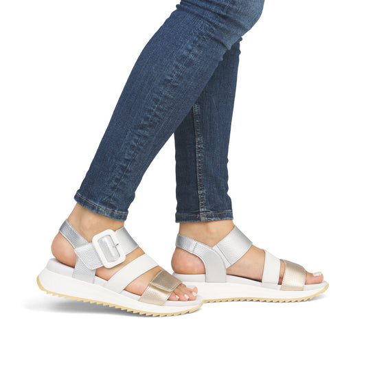 Rieker W2950-90 Gold Sandals
