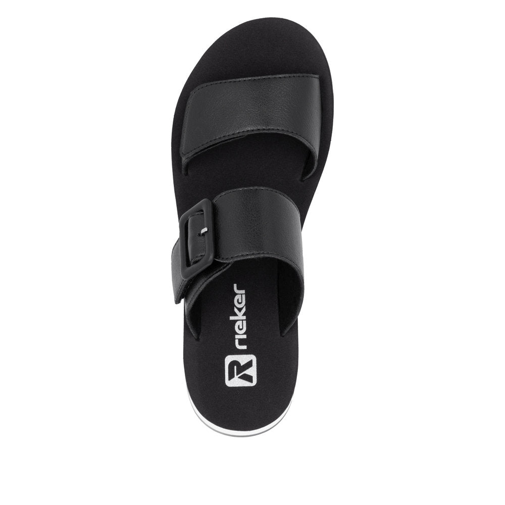 Rieker W3050-00 Black Sandals