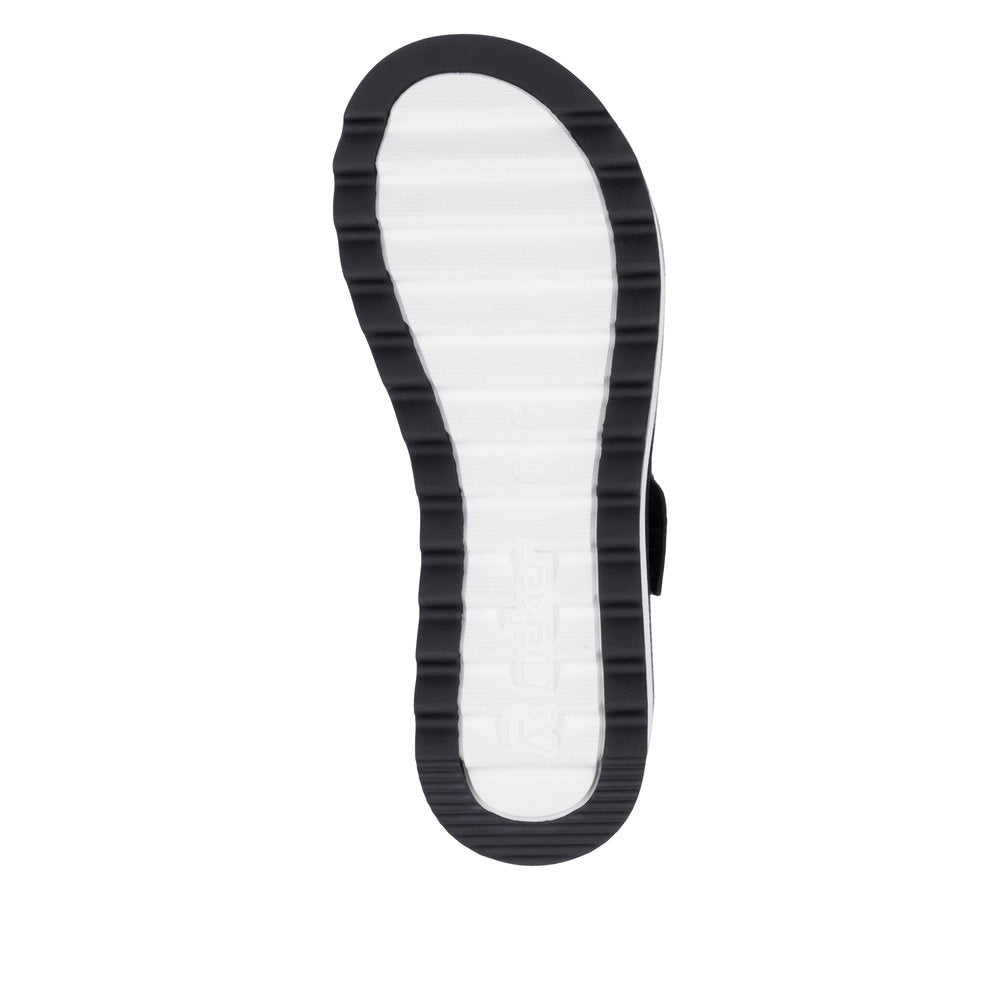 Rieker W3050-00 Black Sandals