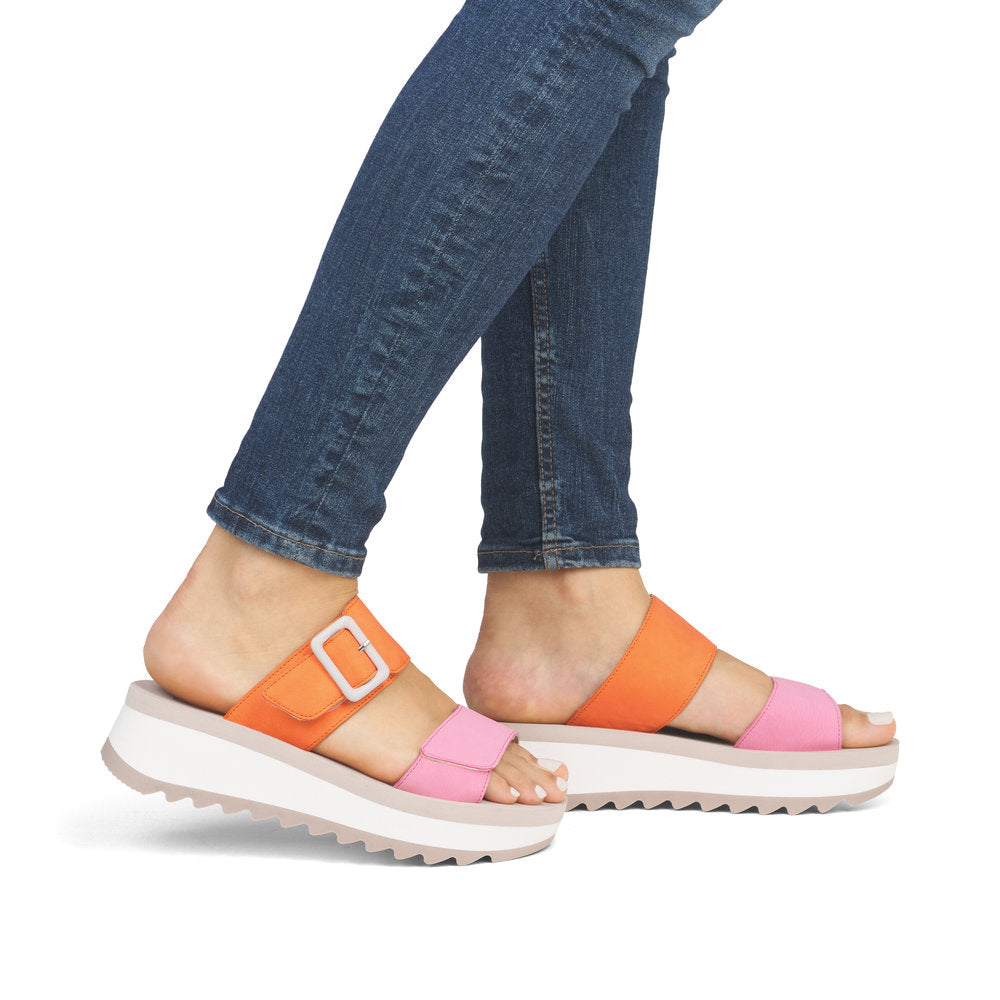 Rieker W3050-38 Pink Sandals
