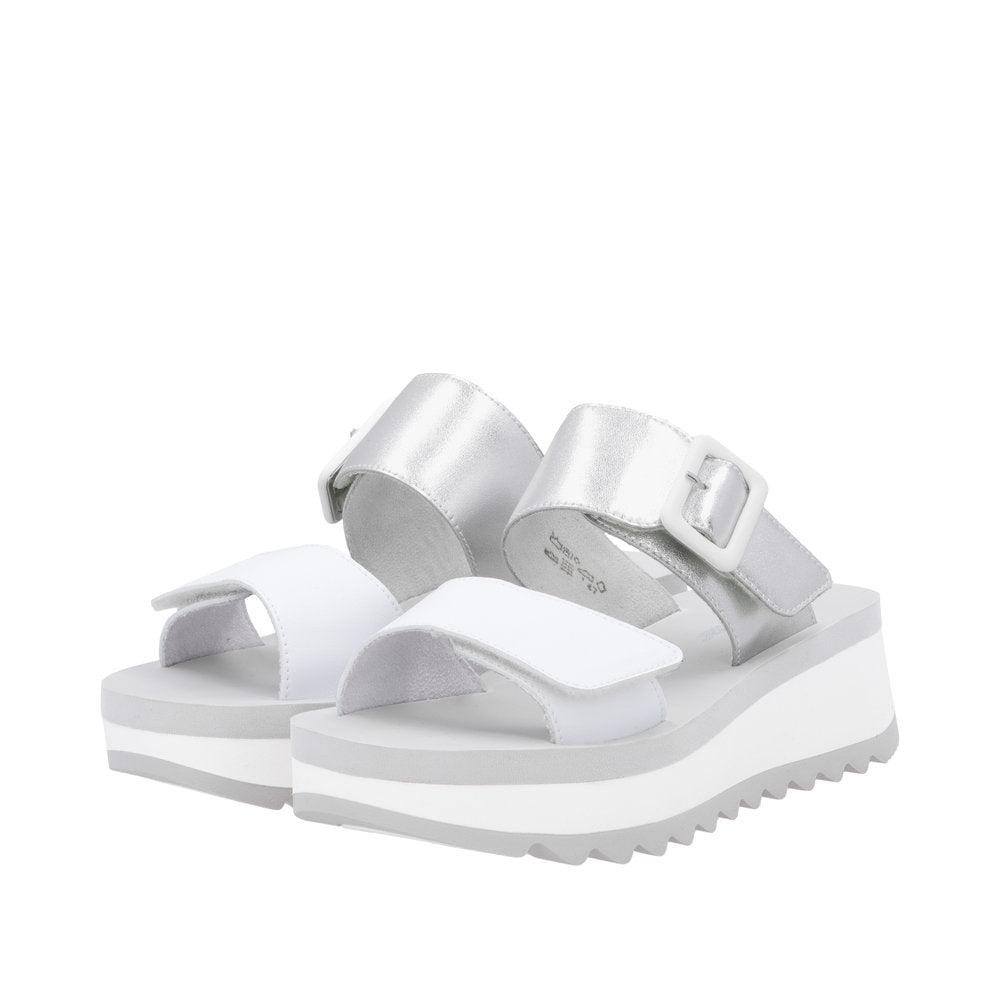 Rieker W3050-90 White Sandals