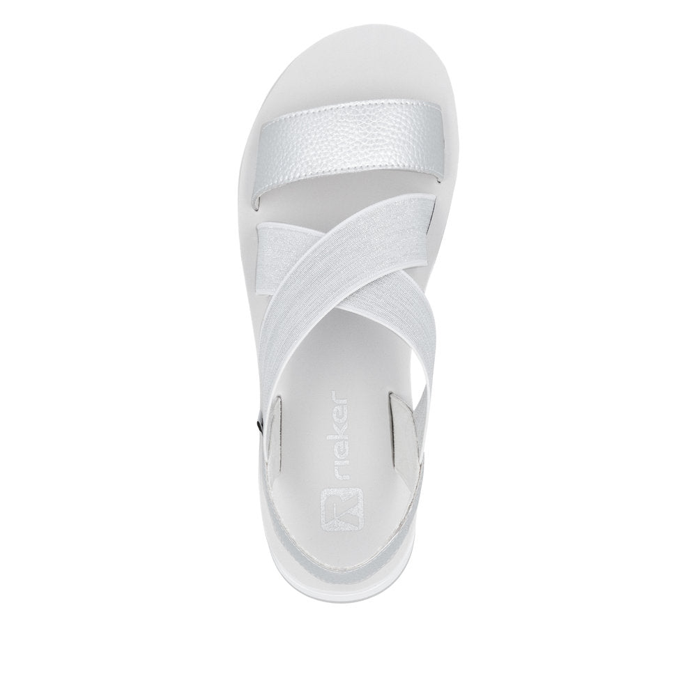 Rieker W3053-90 Silver Sandals
