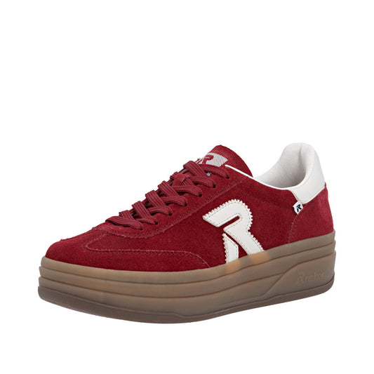Rieker W3700-35 Red Offwhite Trainers