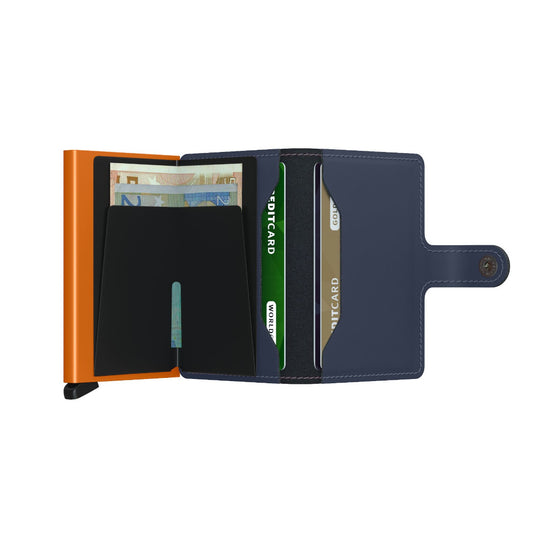 Secrid Matte Night Blue & Orange Miniwallet