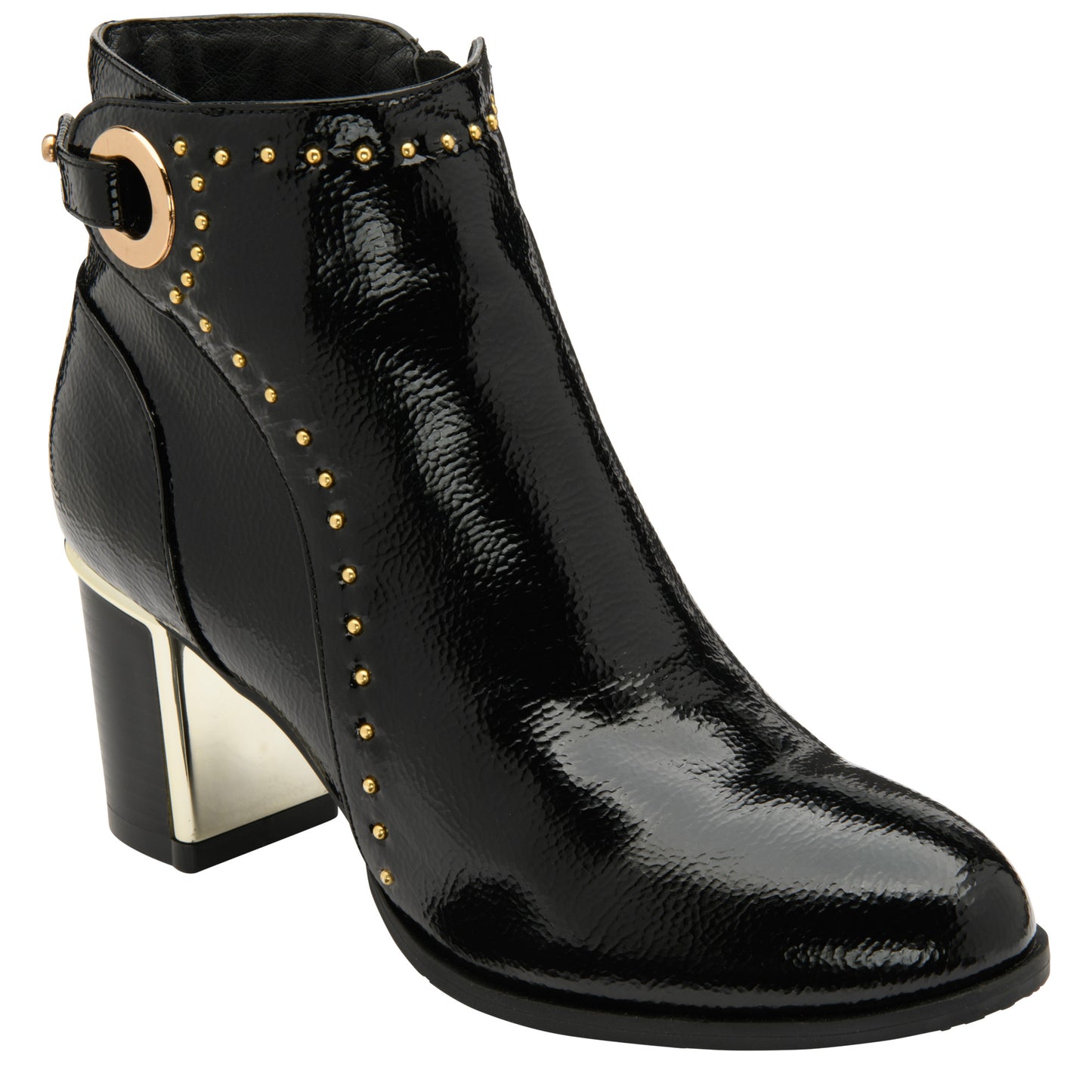 Lotus ULB317 Wells Black Patent Boots