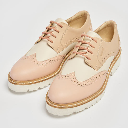 Pod Kortney Pink Lace Up Brogues
