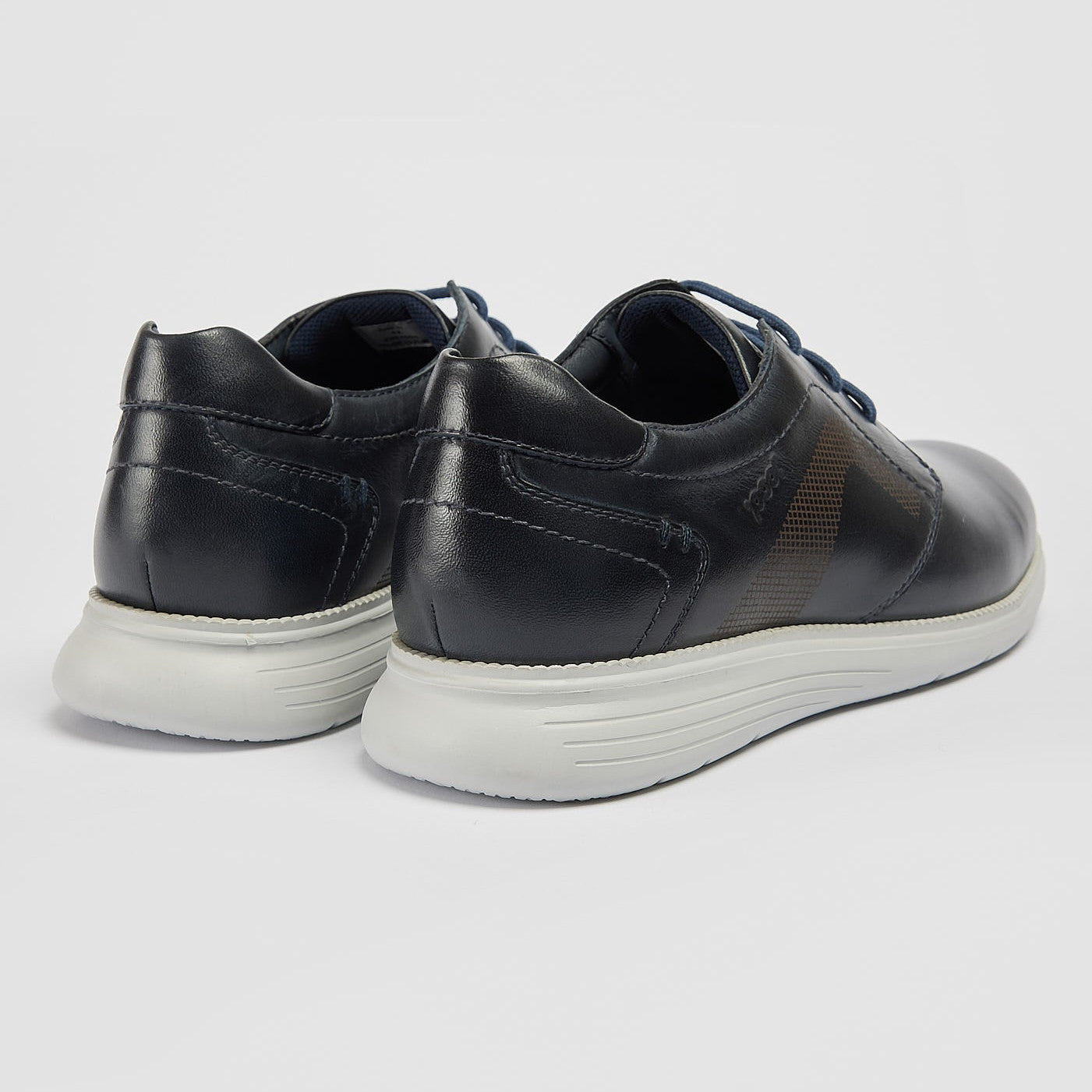 Pod Aston Navy Leather Lace Up Casual Shoes