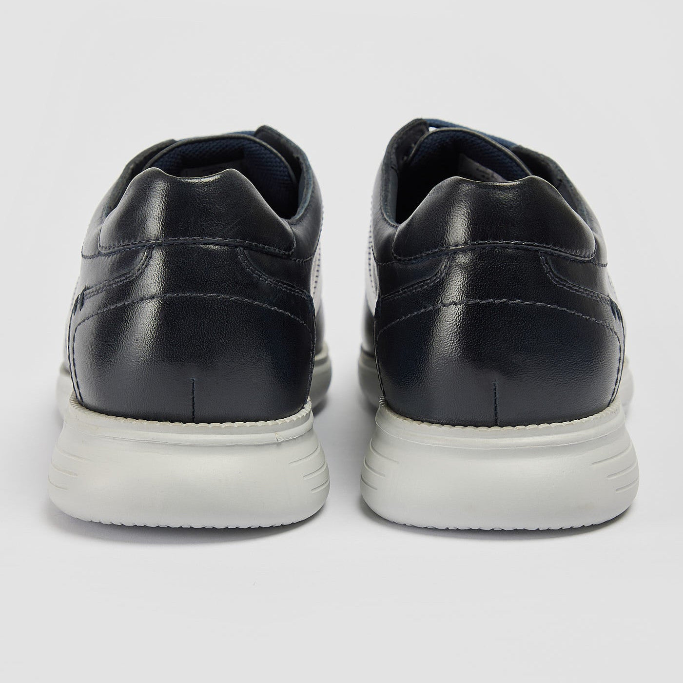 Pod Aston Navy Leather Lace Up Casual Shoes