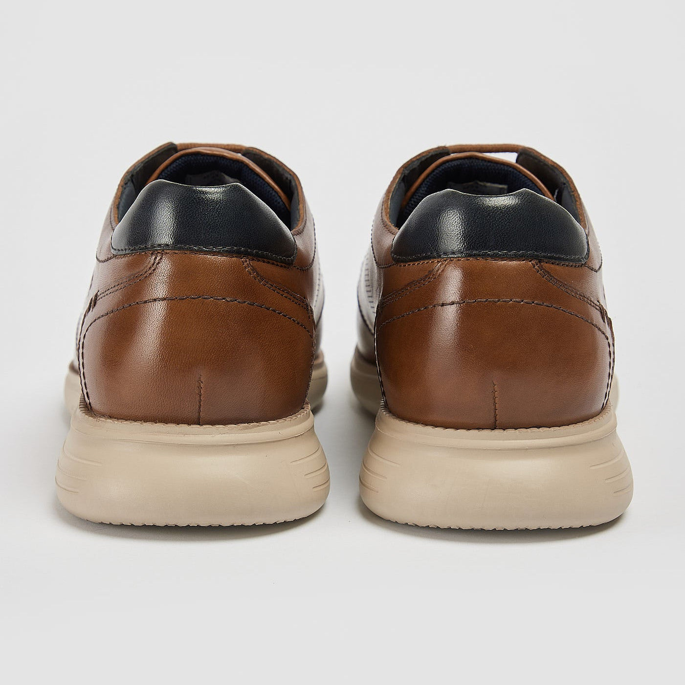 Pod Aston Cognac Tan Leather Lace Up Casual Shoes