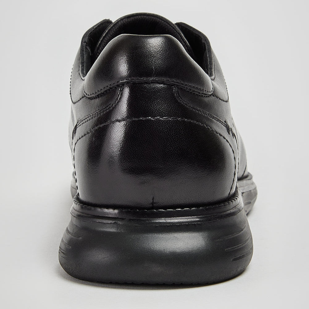 Pod Aston Triple Black Black Leather Lace Up Casual Shoes