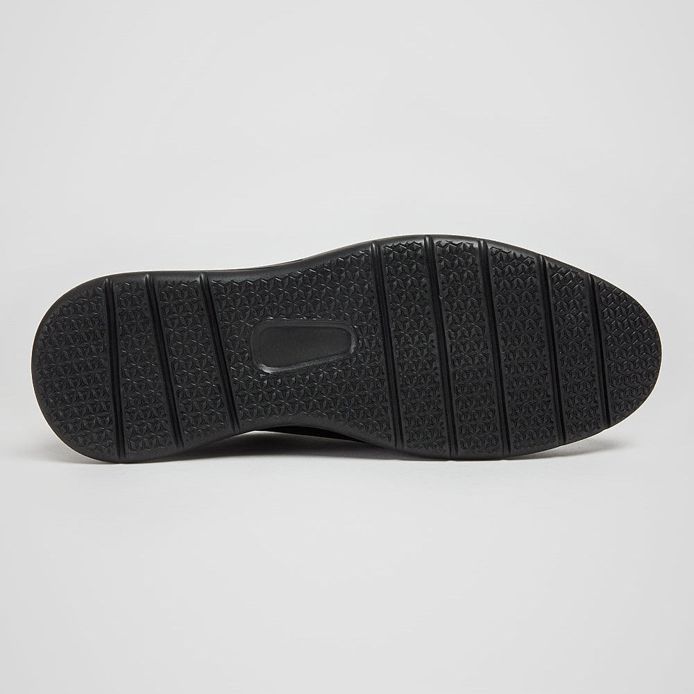 Pod Aston Triple Black Black Leather Lace Up Casual Shoes