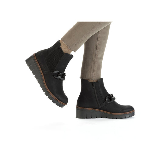 Rieker X9173-01 Prisca Black Boots