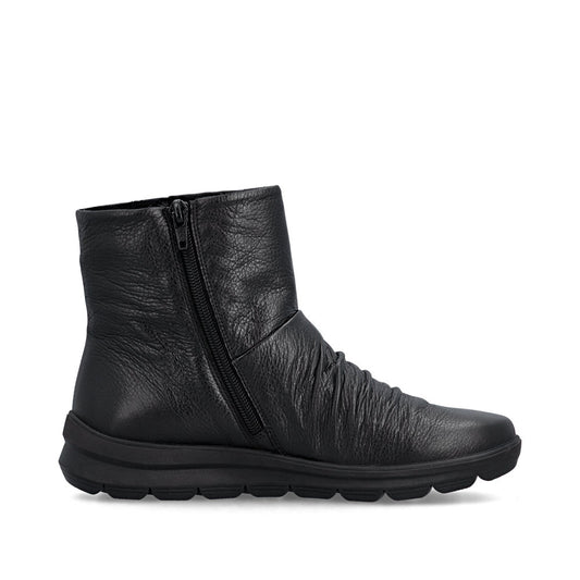 Rieker Z0066-00 Black Mid Height Boots