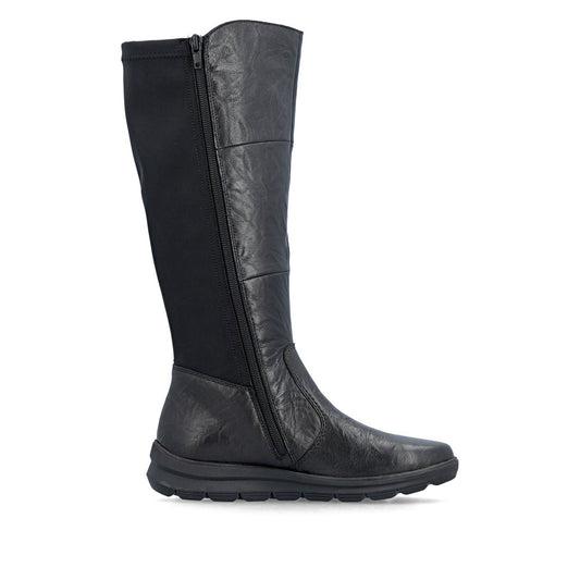 Rieker Z0067-00 Black Boots