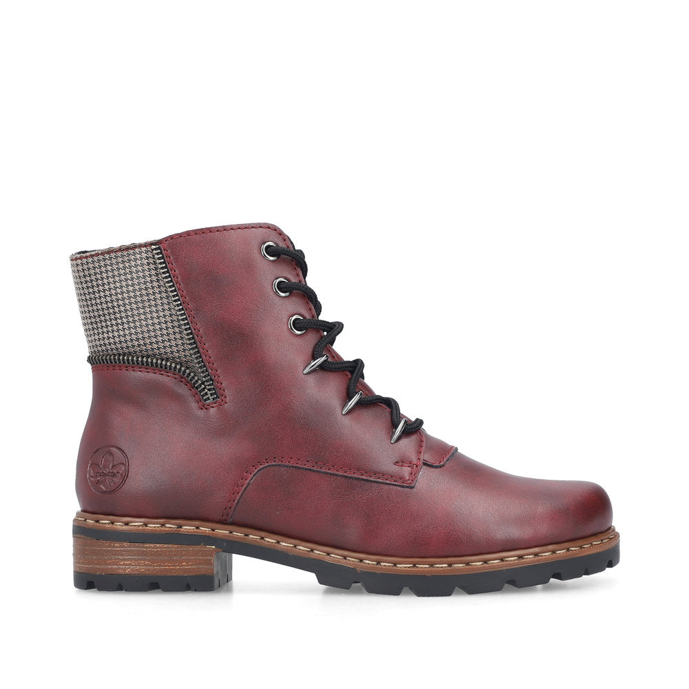 Rieker Z9344-30 Red Mid Height Boots
