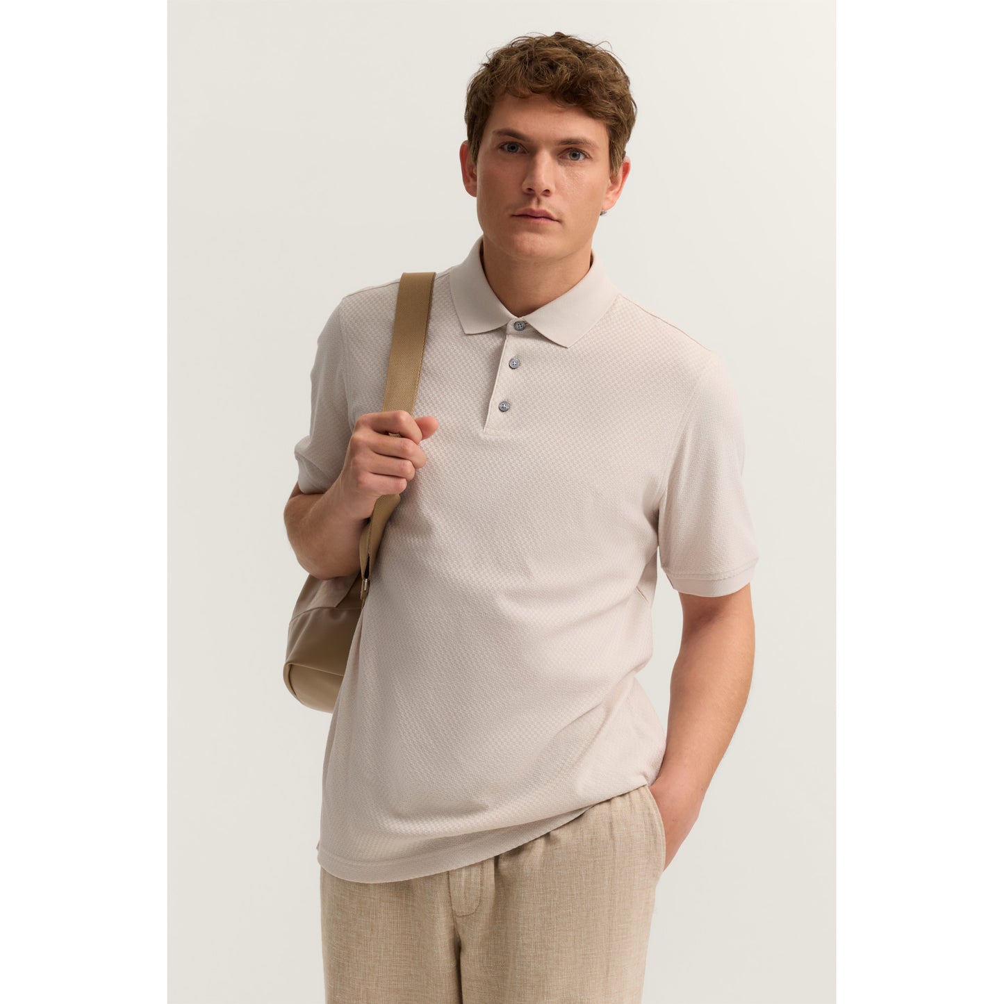 Bugatti 8150 15104E 030 Beige Polo Shirt