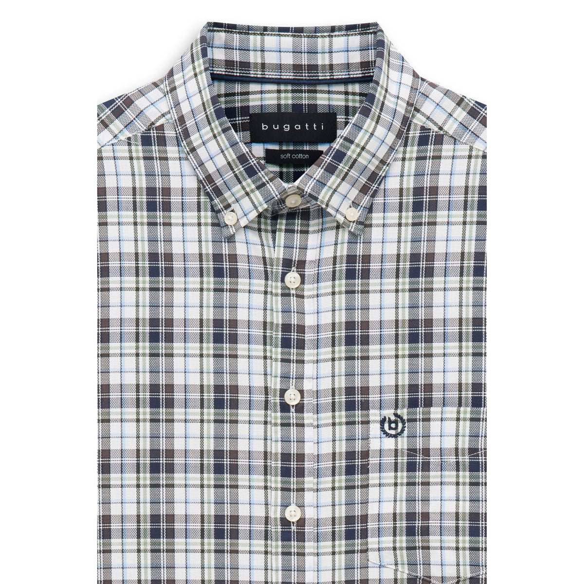 Bugatti 9350 28404F 180 Olive Casual Shirt