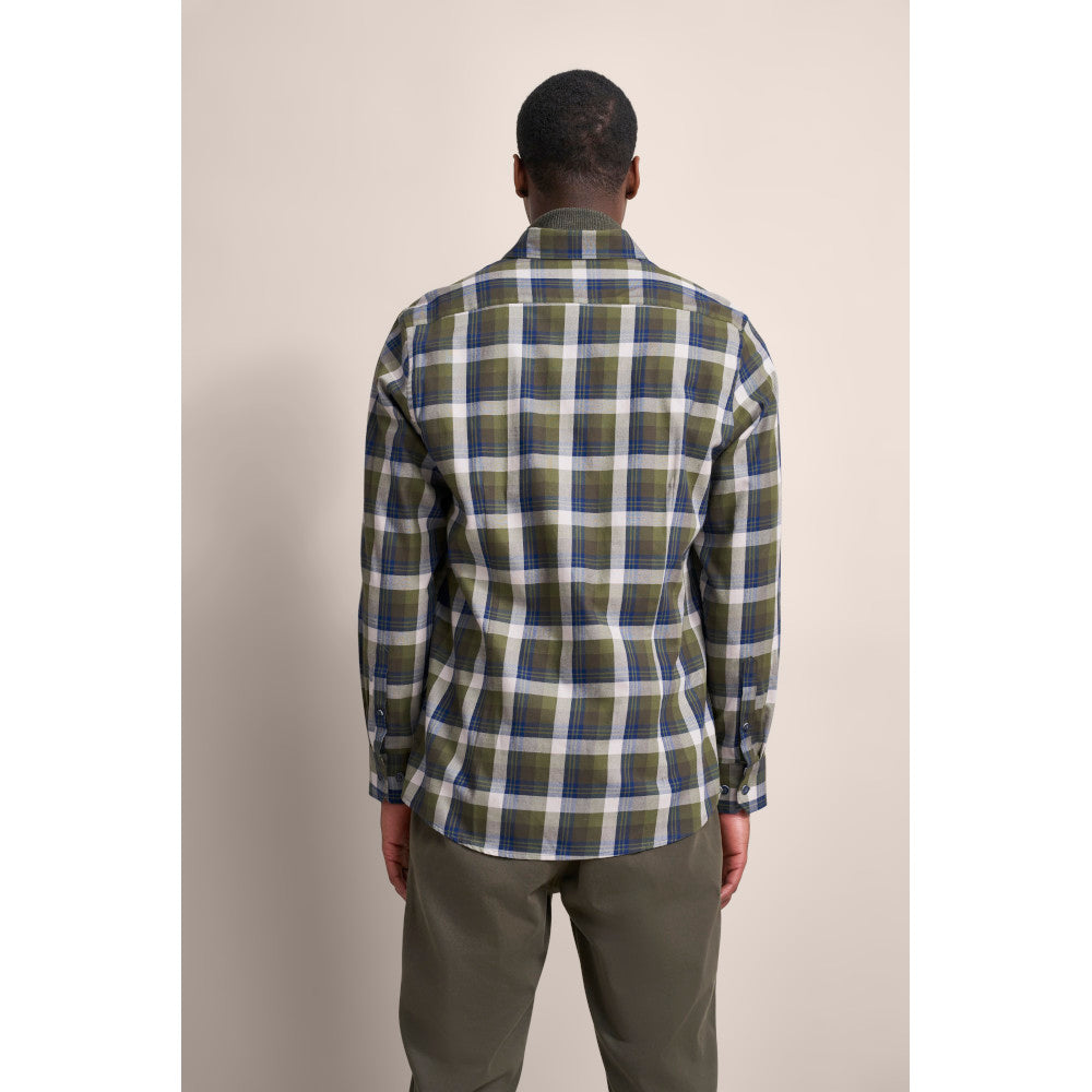 Bugatti 9350 68700B 180 Olive Long Sleeve Casual Shirt