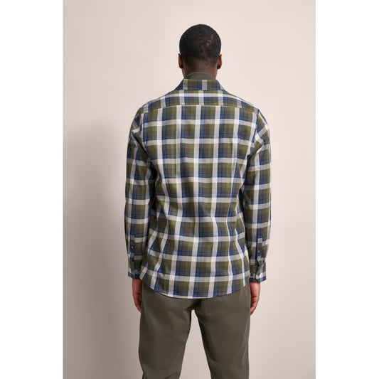 Bugatti 9350 68700B 180 Olive Long Sleeve Casual Shirt