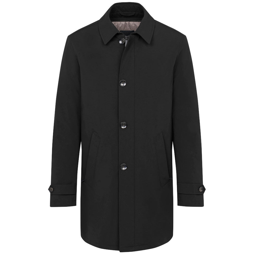 Bugatti 939911 99010 290 Black Poplin Coat