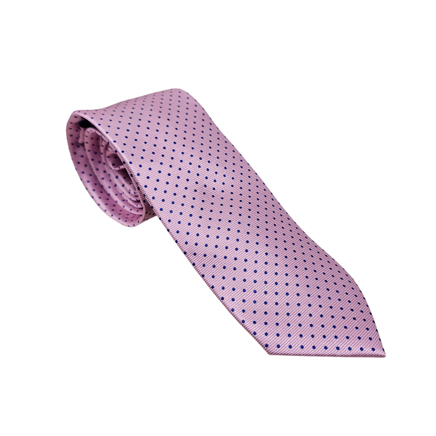 Wallace Pink And Blue Dot Silk Tie
