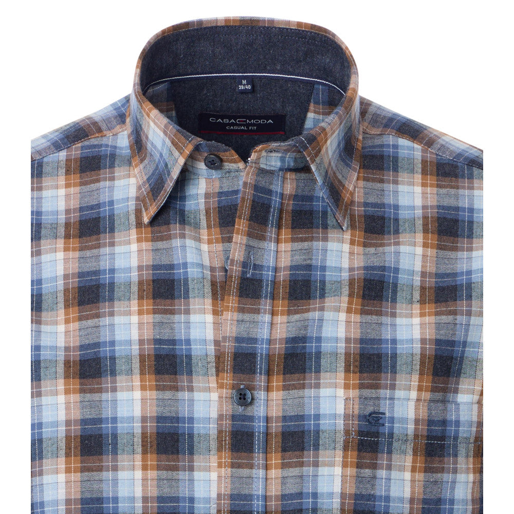 Casa Moda 444307400 101 Blue Casual Shirt