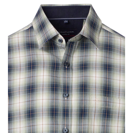Casa Moda 454484400 300 Green Milieu Casual Shirt