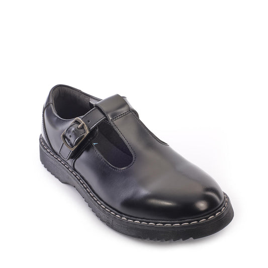 Start Rite Envisage Black Hi Shine Leather School Shoes