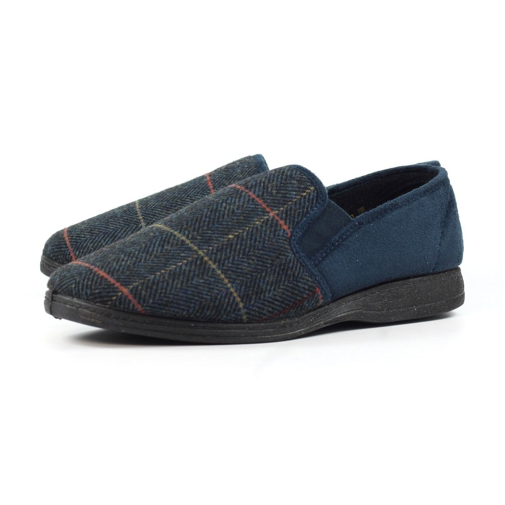 Lazy Dogz Harrison Navy Slippers