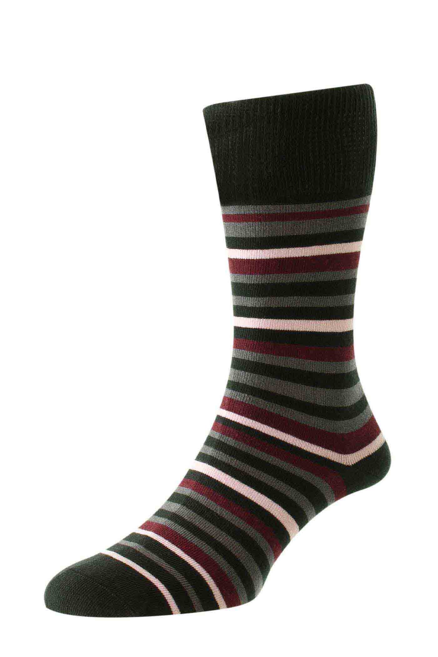HJ Hall HJ640 Slate/Burgundy Multi Stripe Comfort Top