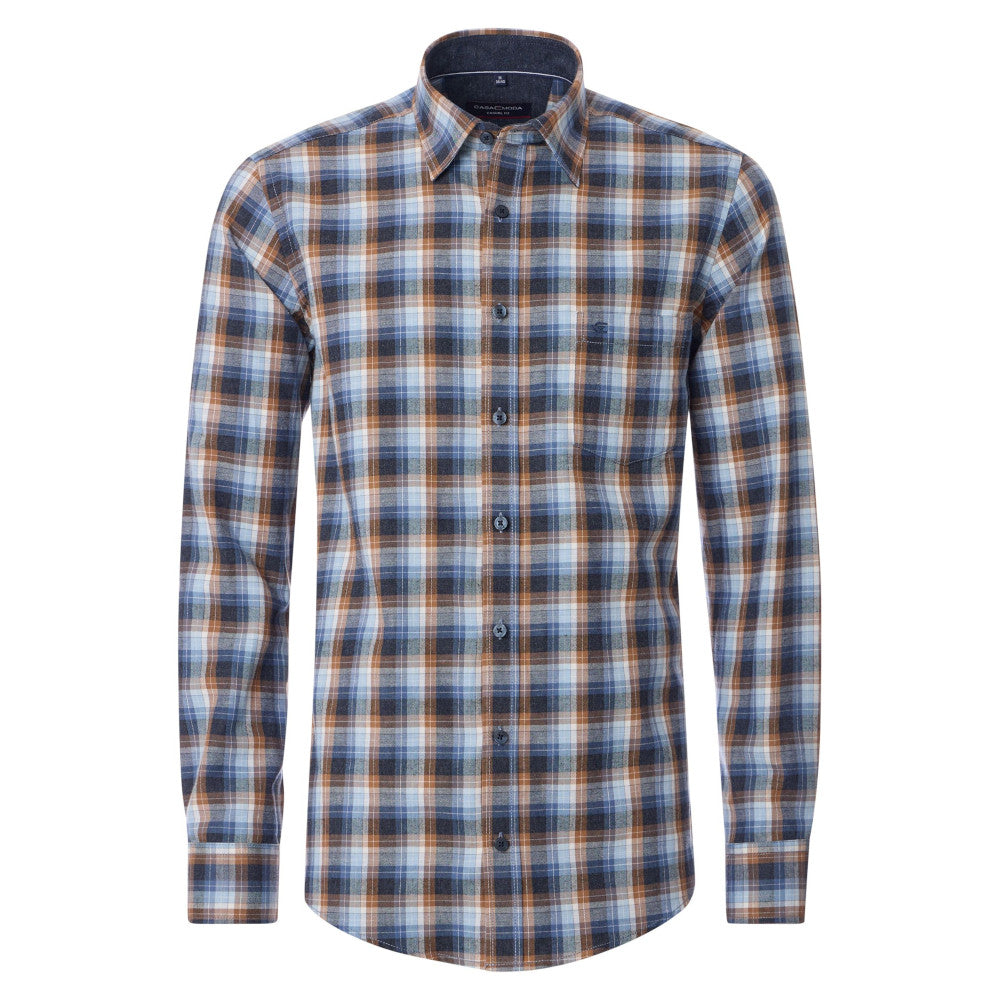 Casa Moda 444307400 101 Blue Casual Shirt