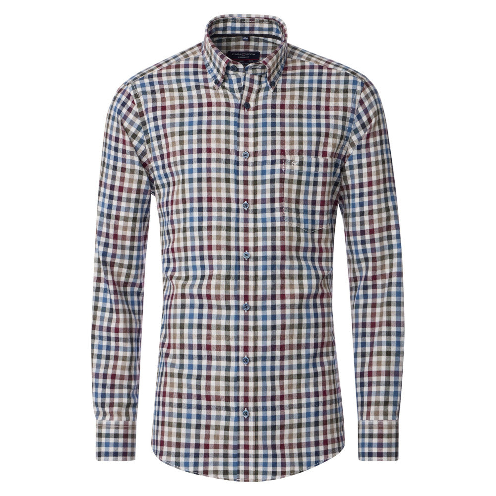 Casa Moda 444308000 400 Garnet Check Shirt