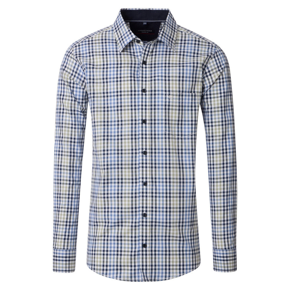 Casa Moda 454484700 100 Blue Casual Shirt