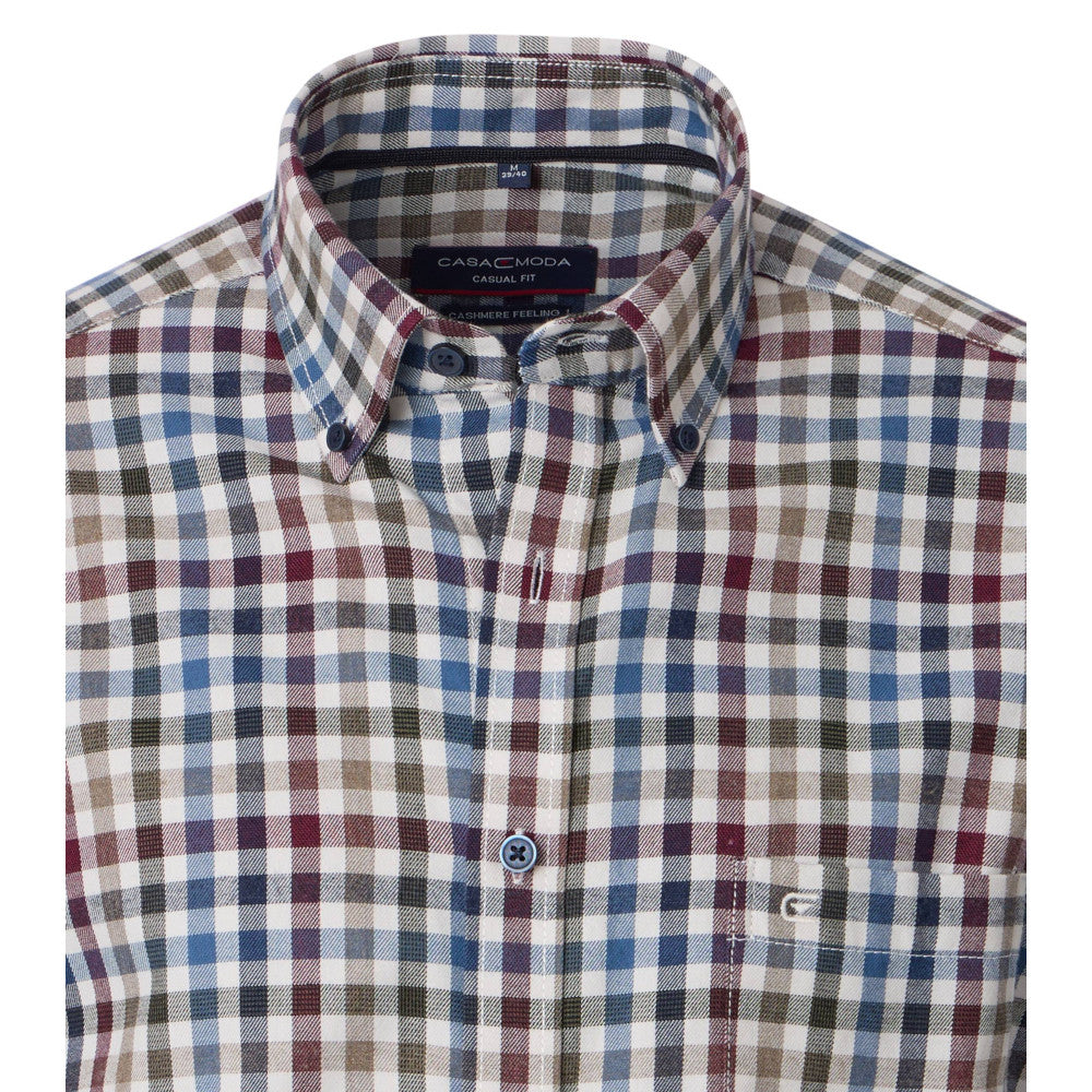 Casa Moda 444308000 400 Garnet Check Shirt
