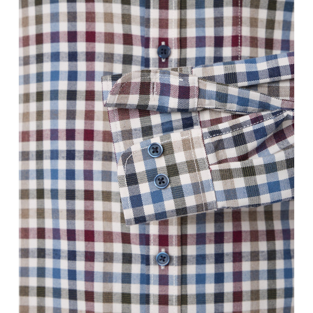 Casa Moda 444308000 400 Garnet Check Shirt