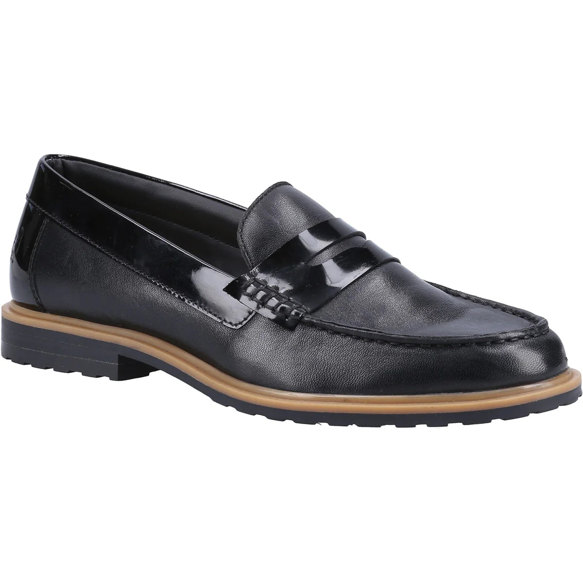 Hush Puppies Verity Slip On Black School Shoe