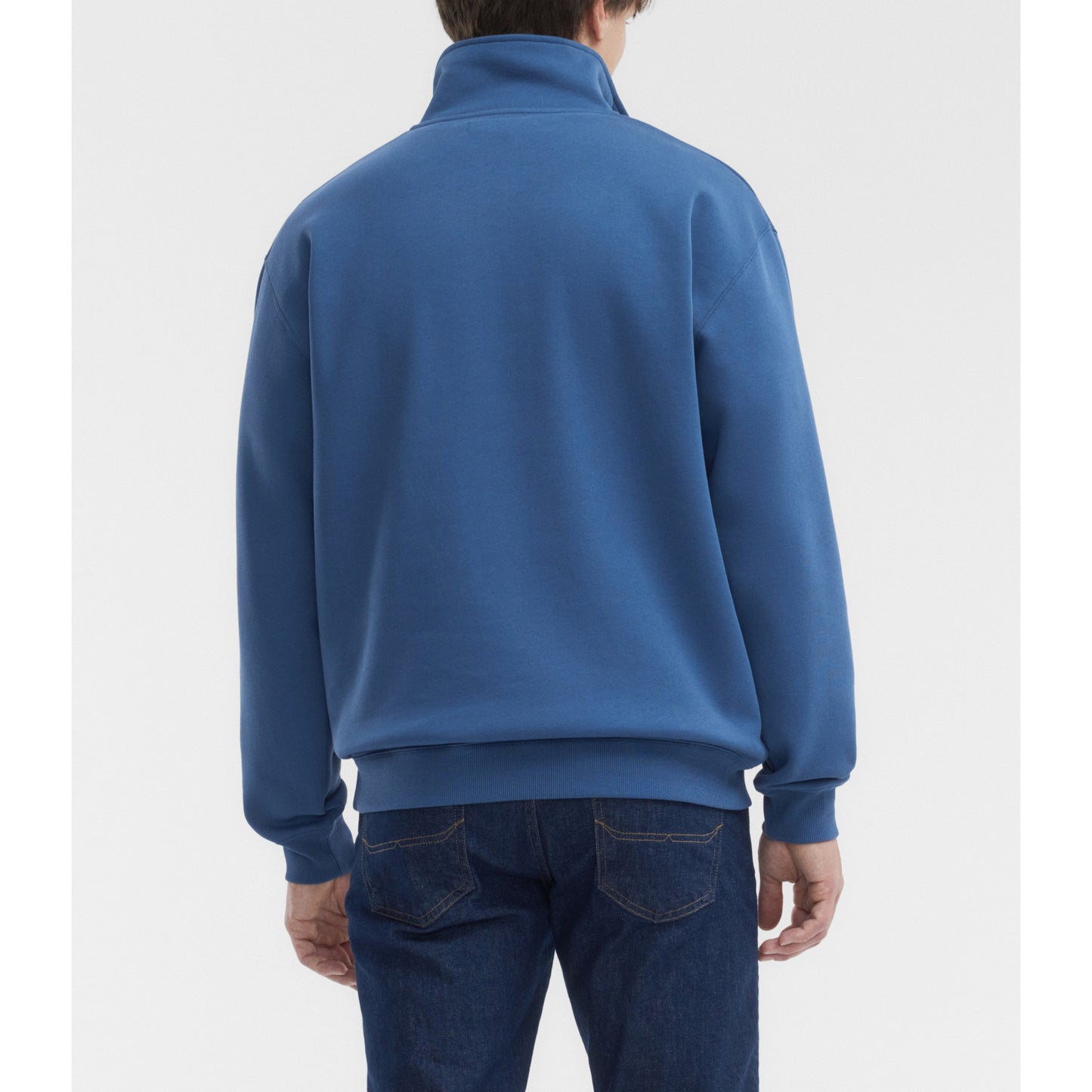 RM Williams Mulyungarie Mid Blue 1/4 Zip Sweatshirt